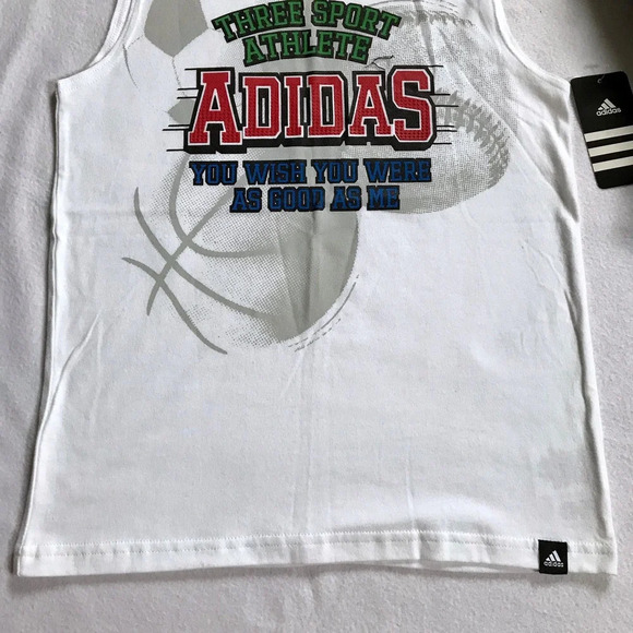 Adidas NWT Graphic Tank Top for Boys 7X - Picture 4 of 7